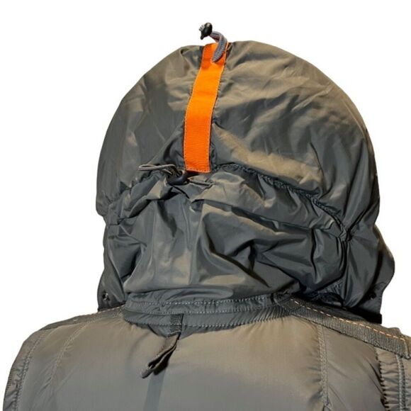 Parajumpers Rare Italian Import Down Vest Hooded Zip Patches Women's Size Small - Picture 11 of 16